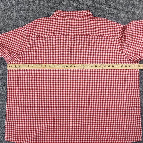Columbia Shirt Mens 4X Red Plaid Rapid Rivers II Short Sleeve Button Regular Fit - Picture 4 of 15